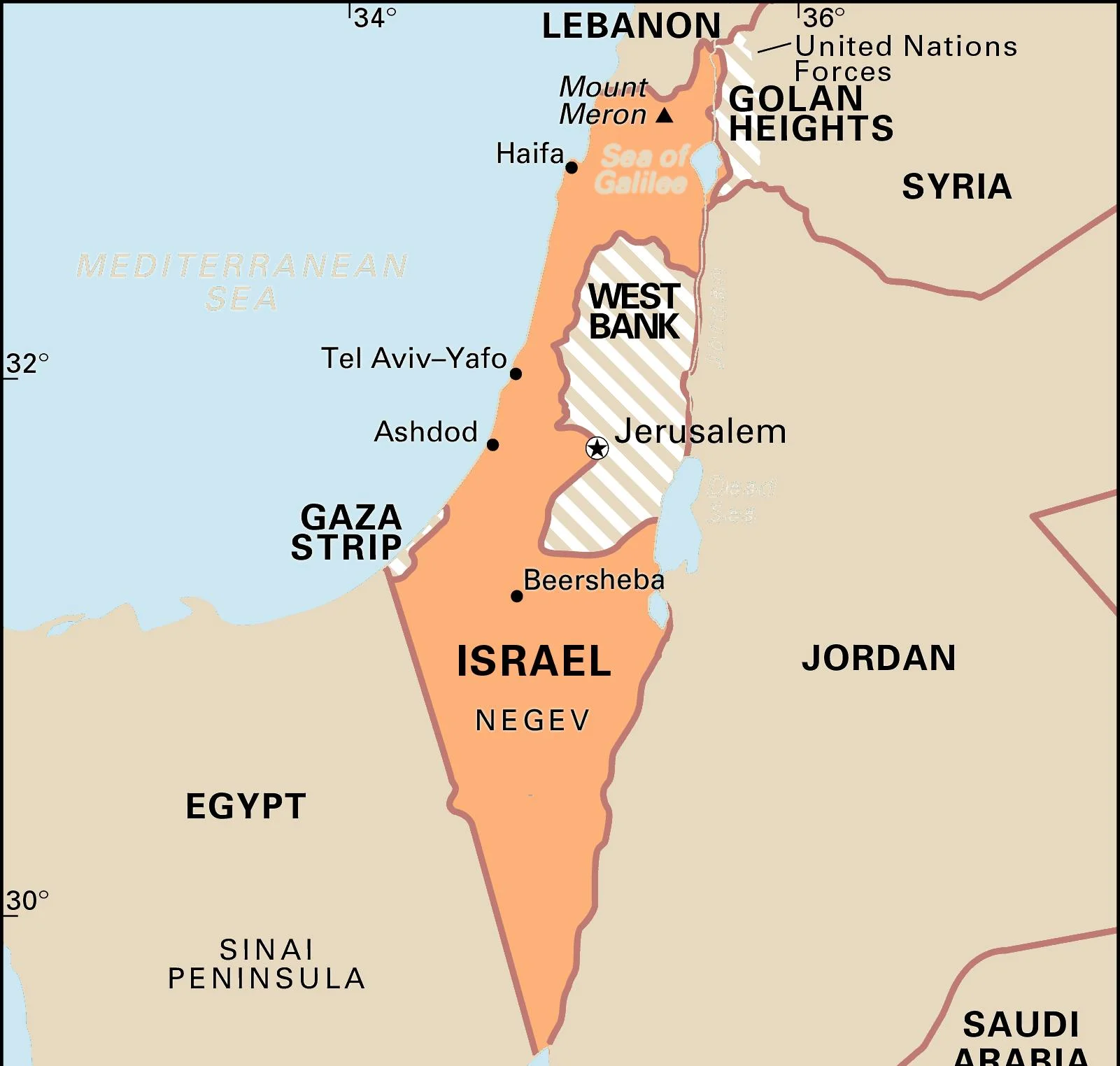 map-israel-surrounding-countries-gaza-strip-west-bank